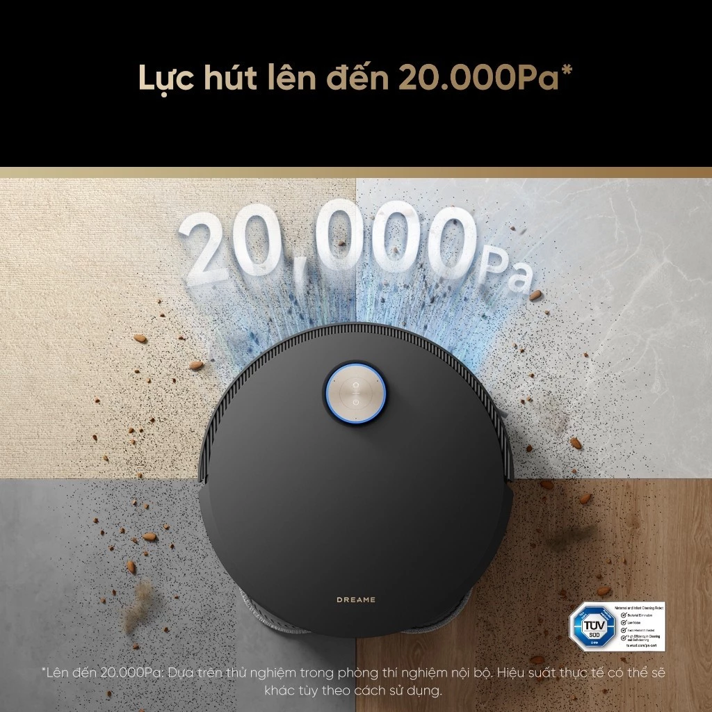 So sánh Dreame Aqua 10 Pro Track và Dreame X50 Ultra lực hút