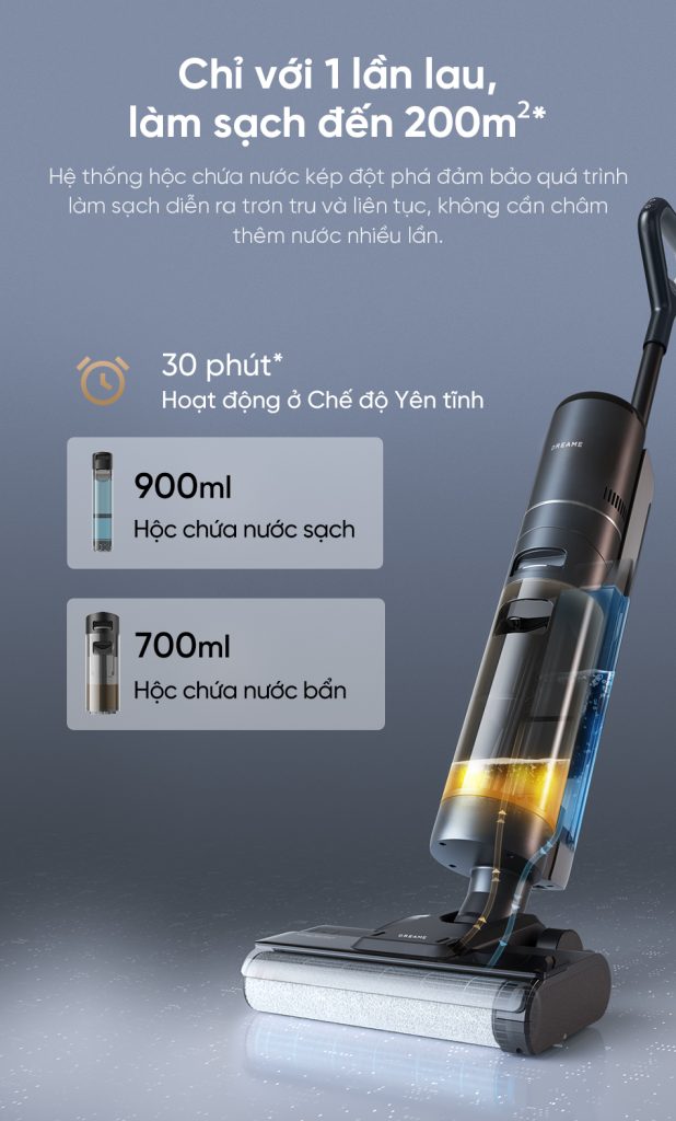 Máy hút bụi lau nhà thông minh Dreame G10 ngăn chứa nước bẩn