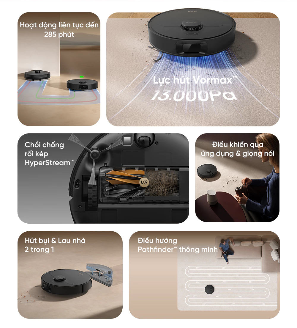 Robot hút bụi lau nhà thông minh Dreame D20 ưu điểm