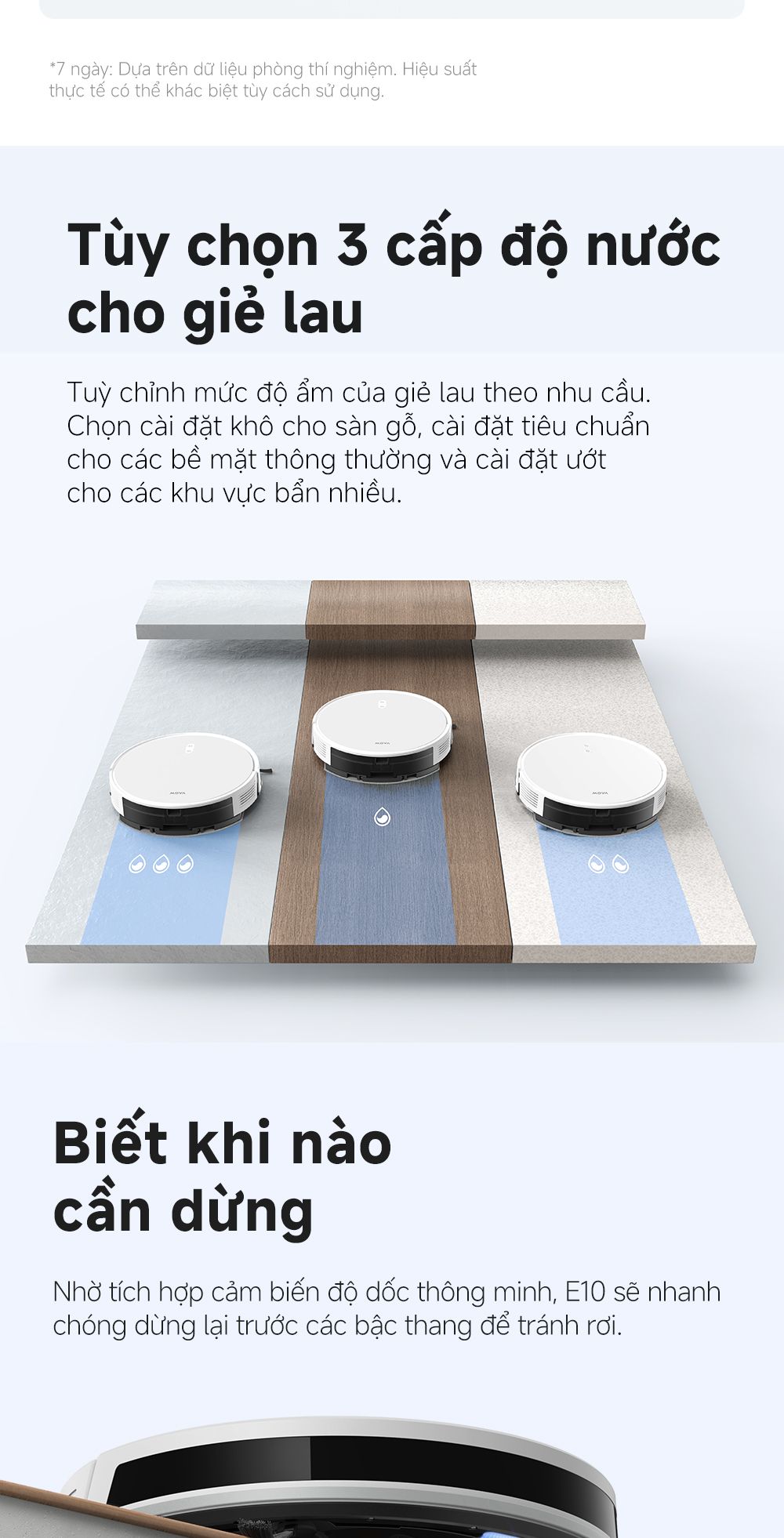 Robot hút bụi lau nhà thông minh MOVA E10 điều hướng thông minh