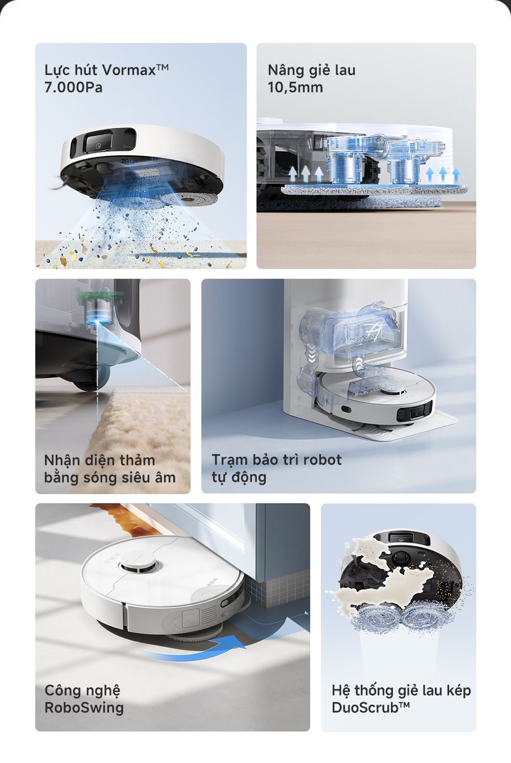 Robot hút bụi lau nhà Mova E30 Ultra ưu điểm nổi bật