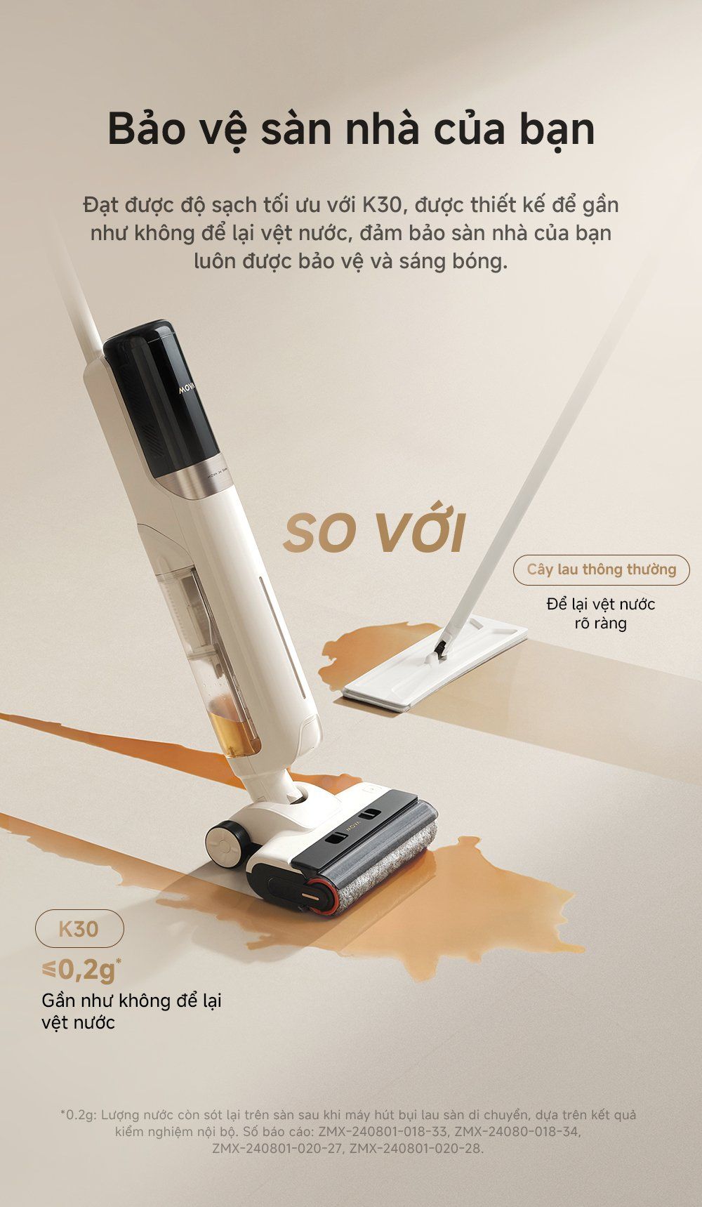 Máy hút bụi lau nhà khô và ướt MOVA K30 so sánh