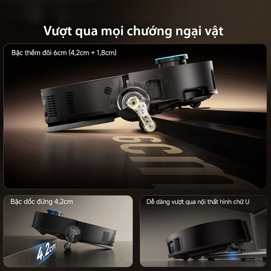 Robot hút bụi lau nhà Dreame X50 Pro Ultra vượt chướng ngại