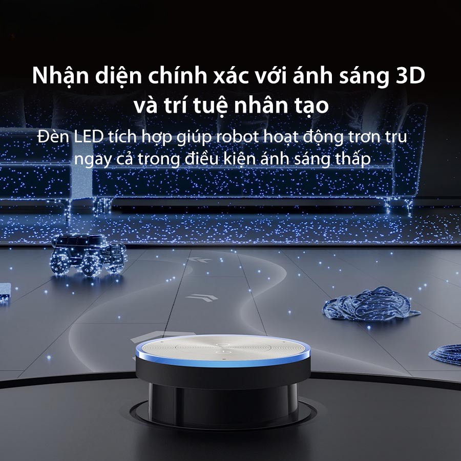 Robot hút bụi lau nhà Dreame X50 Pro Ultra nhận diện chính xác bằng ánh sáng 3D