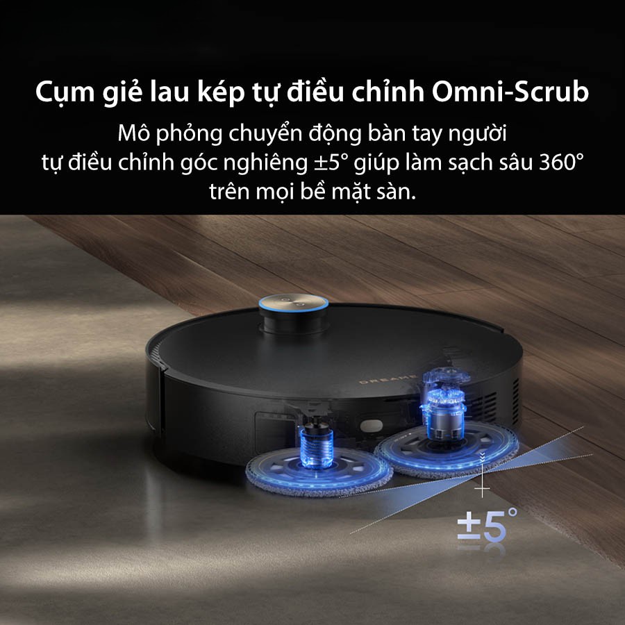 Robot hút bụi lau nhà Dreame X50 Pro Ultra cụm giẻ lau kép