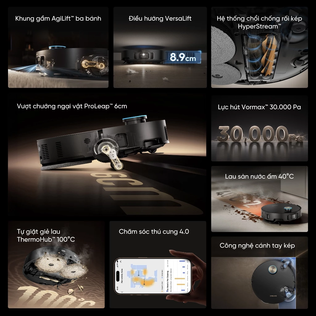 Robot hút bụi lau nhà Dreame X50 Pro Ultra các tính năng