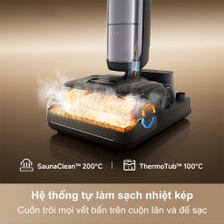 Máy hút bụi lau nhà cầm tay Dreame H16 Pro Steam hệ thống tự làm sạch nhiệt kép