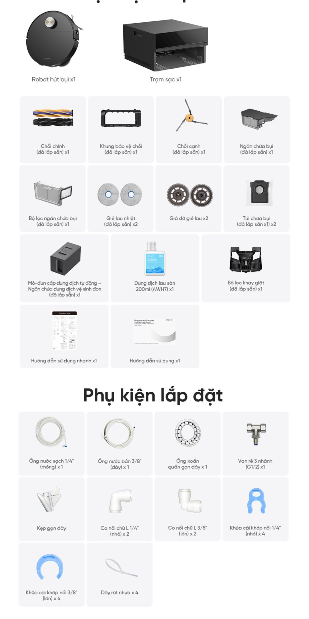 Dreame X60 Master phụ kiện