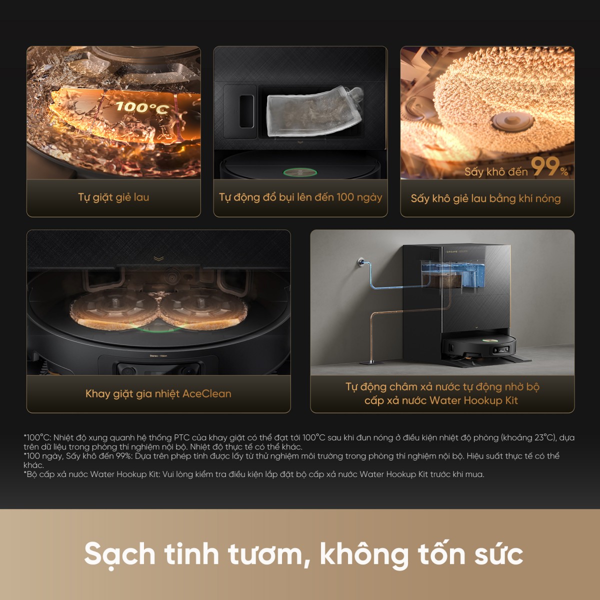 Dreame X60 Ultra sạch nhanh chóng