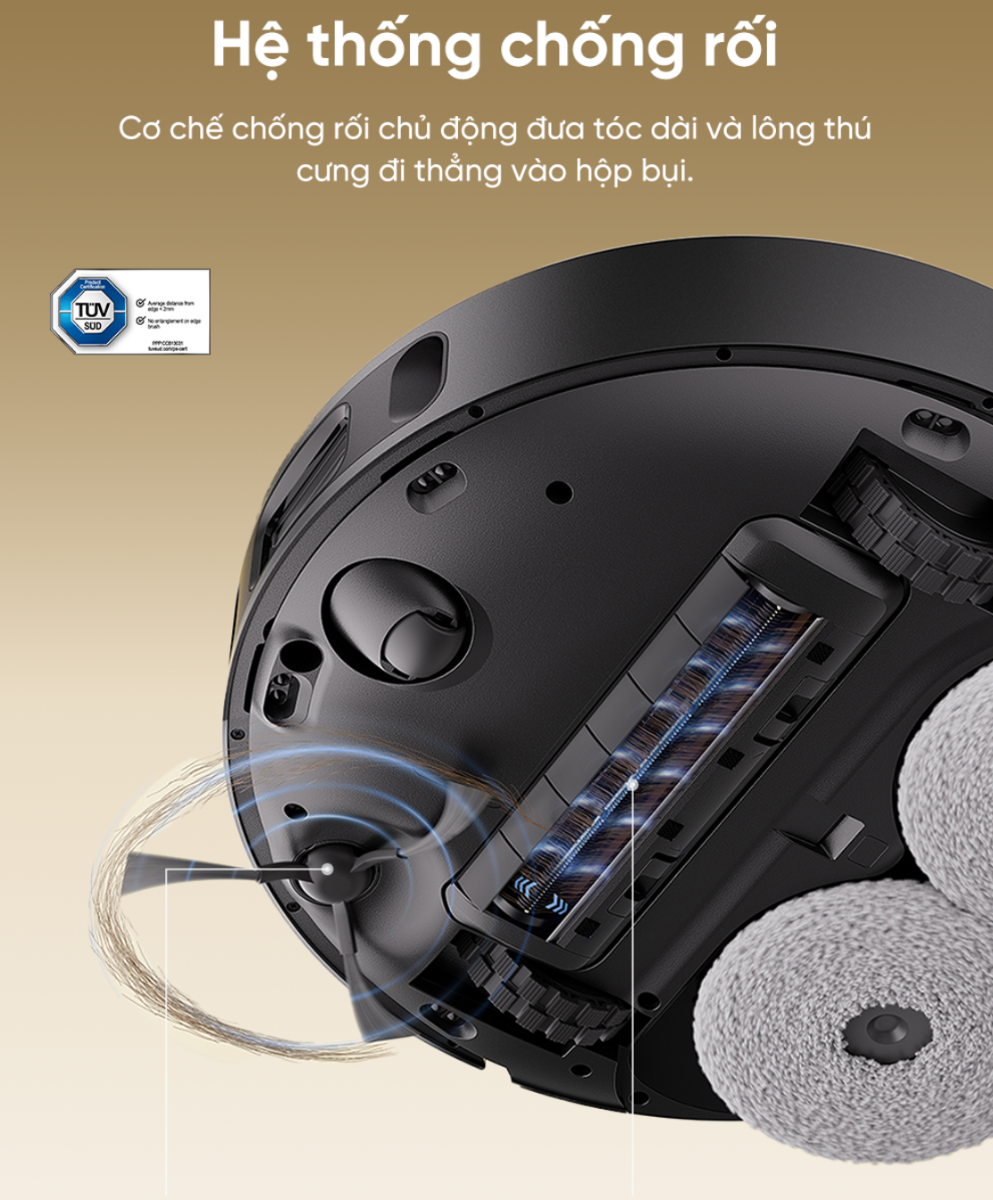 Dreame D30 Ultra CE hệ thống chối rối