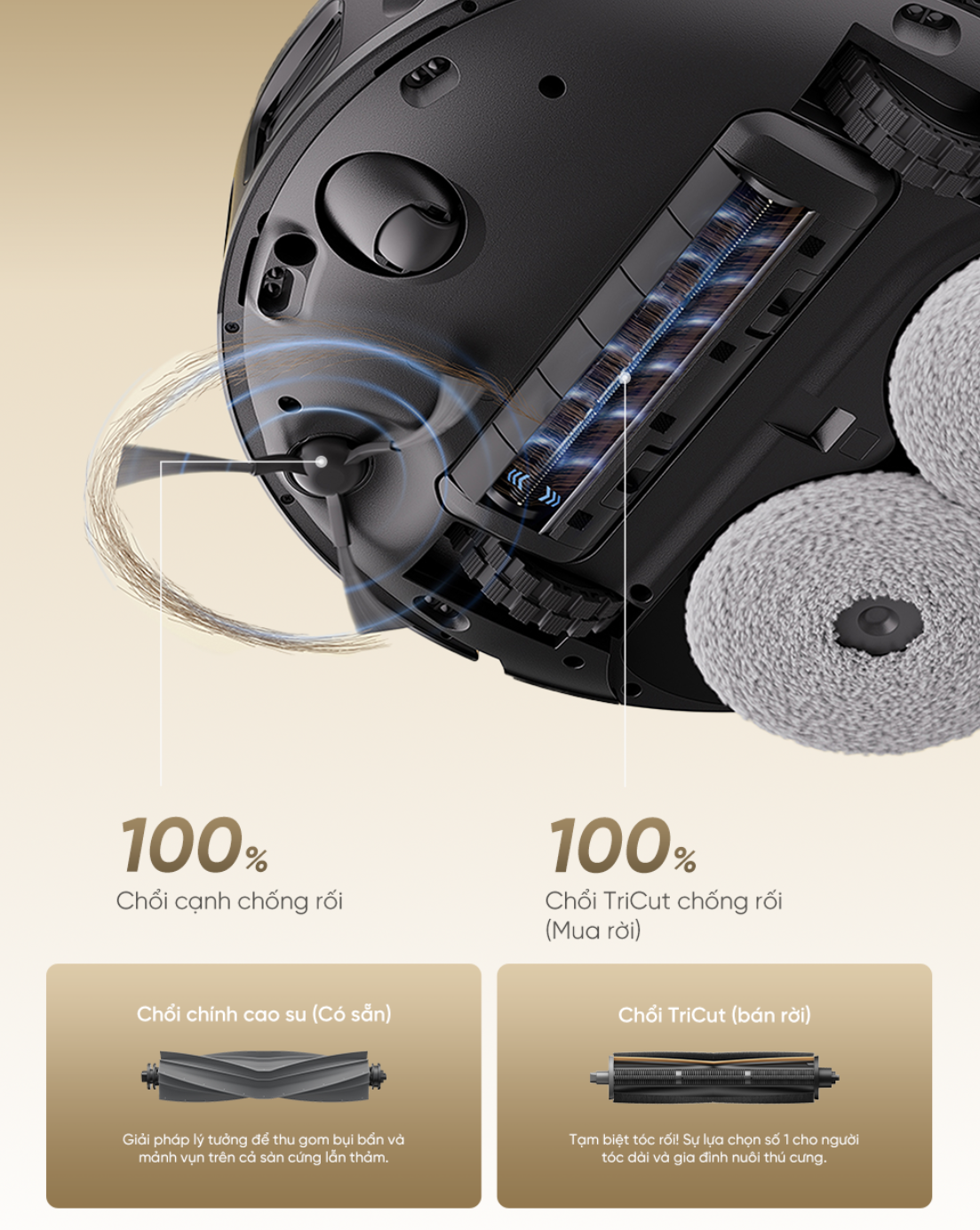 Dreame D30 Ultra CE lược chống rối