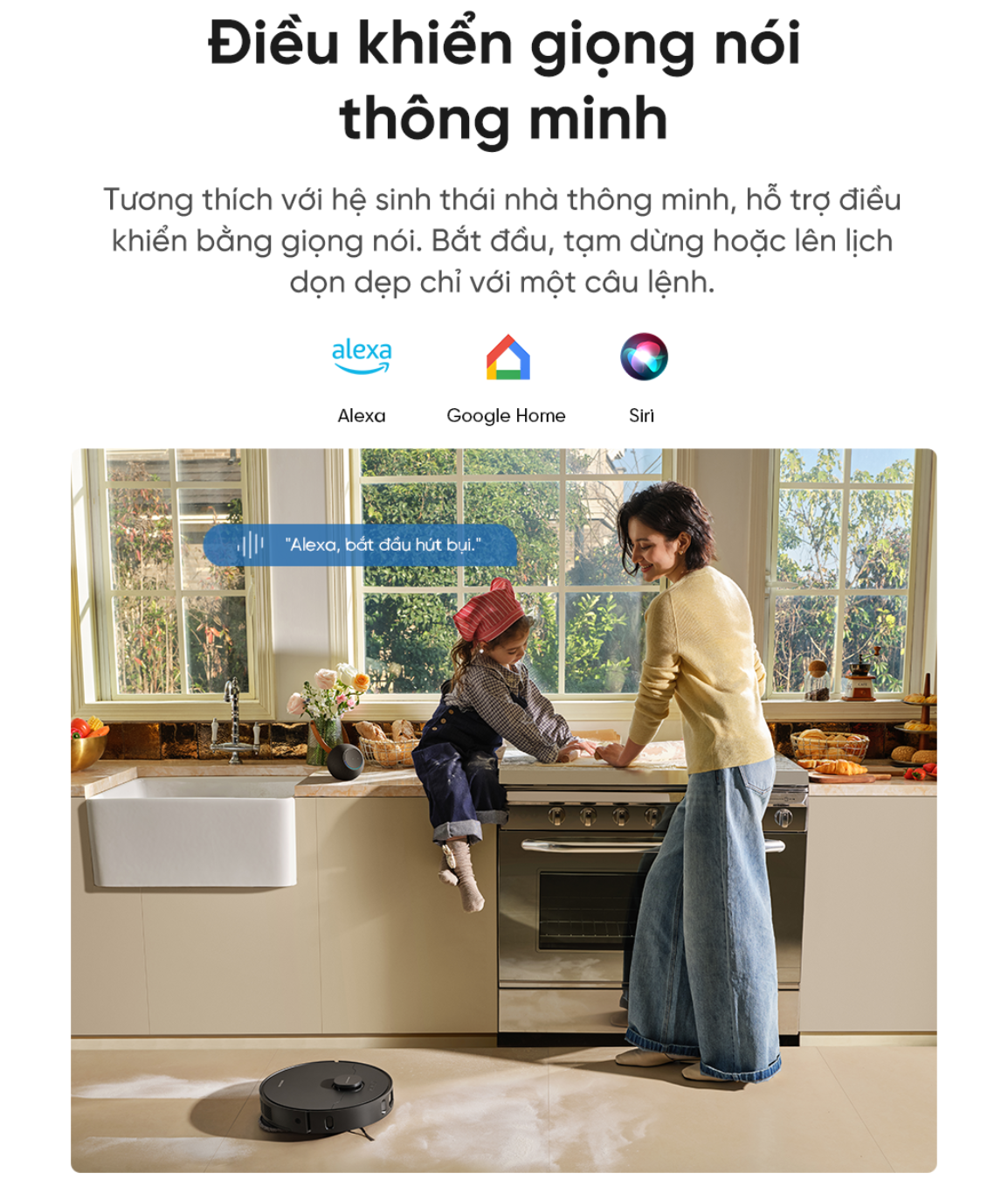 Dreame D30 Ultra CE điều khiển bằng giọng nói