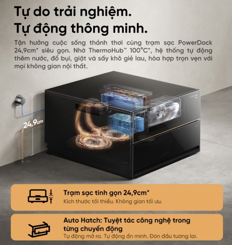 Dreame X60 Master tự do trải nghiệm trạm sạc