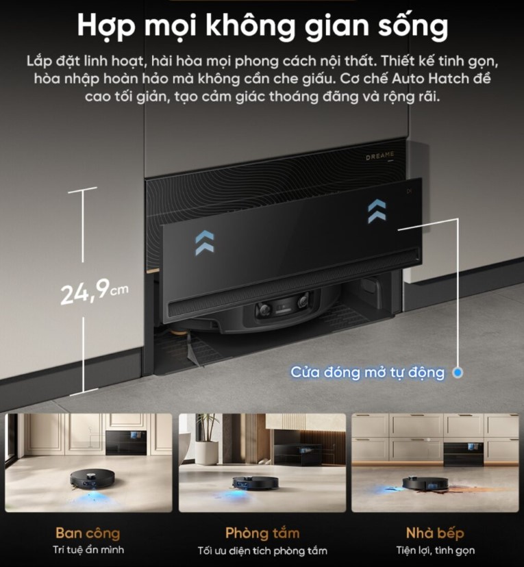 Dreame X60 Master dễ dàng bố trí